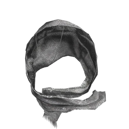 White Short Hood Scarf w/ Cross