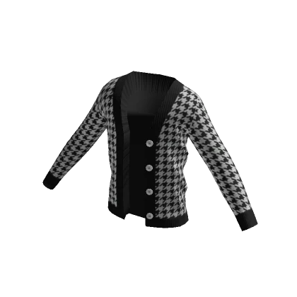 Black Houndstooth Cardigan