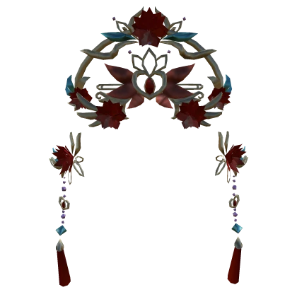 Imperial Floral Headband (Red)