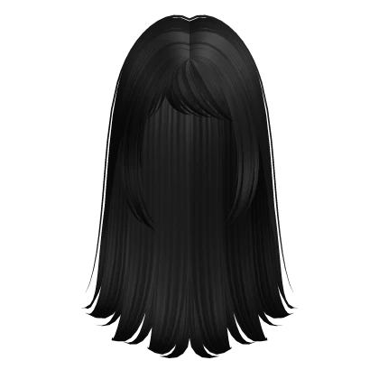 Black Long Vamp Emo Baddie Emo Bangs Hair
