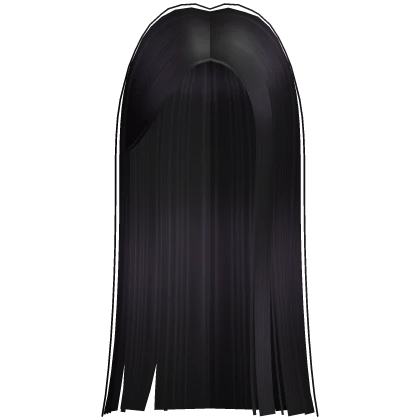 Long Black Straight Popular Trendy Girl Hime Hair