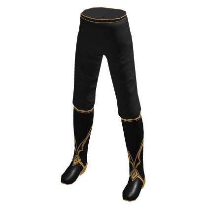 Black and gold royal prince pants with boots