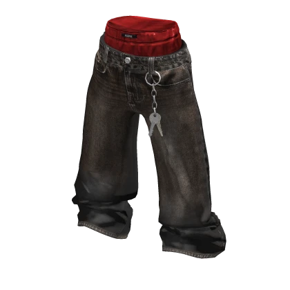 💜 Double Layered Street Denim Pants_Brown