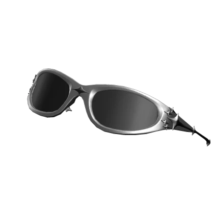 Raised Sunglasses Silver Cyberstar Y2K Gray Shades