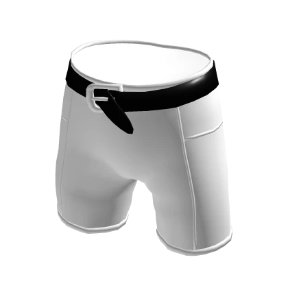 ❄ White Formal Shorts with Belt
