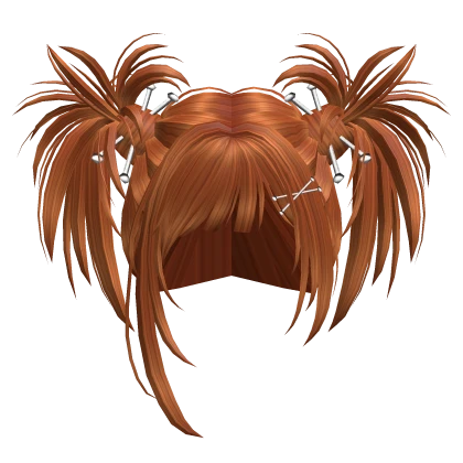 Spiky Grunge Emo Scene Pigtails in Ginger