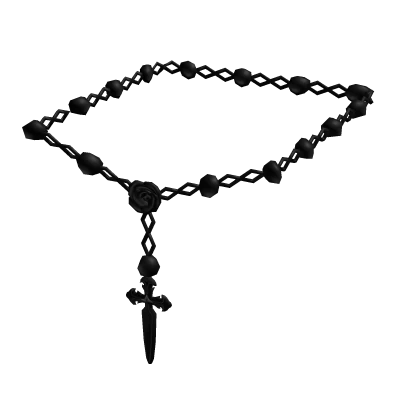 leg rosary rose & dagger black (1.0 & 3.0)