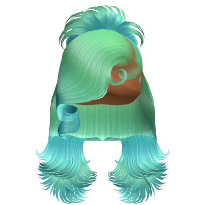 ☆ | Aquamarine Spiky Layered Updo