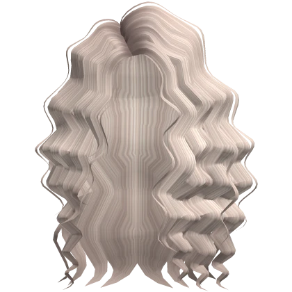 long curly popular hairstyle wavy in white blonde