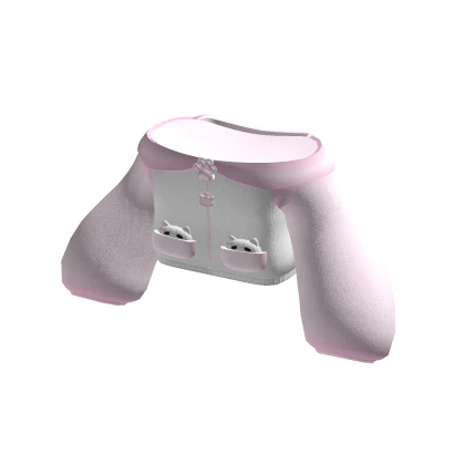 cute kitty off shoulder pink white sweater paw