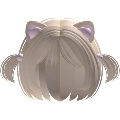 Pretty Hair Sleepy Pigtails w/ Kitty Ears Beich