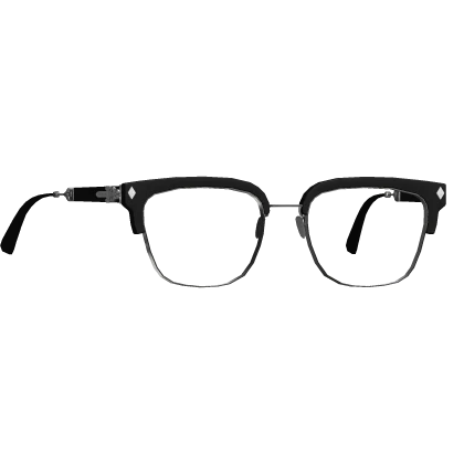 Silver Chrome Heart Glasses