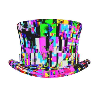 Colorful Glitch Magician Top Hat [Animated]