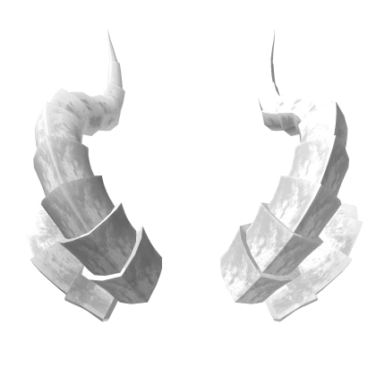 (⌛) White Sinister Creature Horns