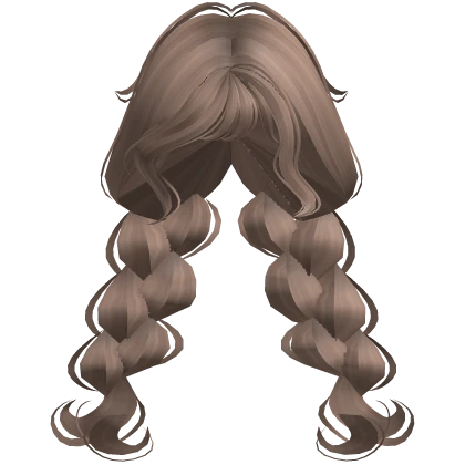 ♡ shoujo swirly braids in milktea brown