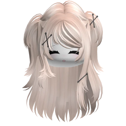 Emo Scene Spikey Girl w/ Piercings Hair (Beige)