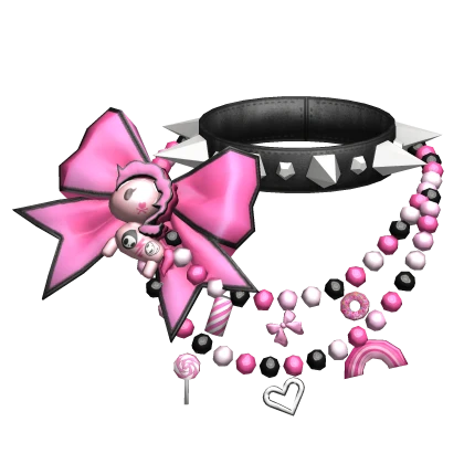 Pink Punk Tokidoki Unicorn Pearly Charm Necklace 