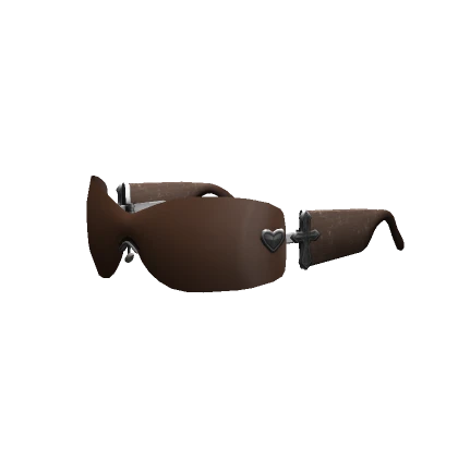 Brown Y2K Heartcore Glasses