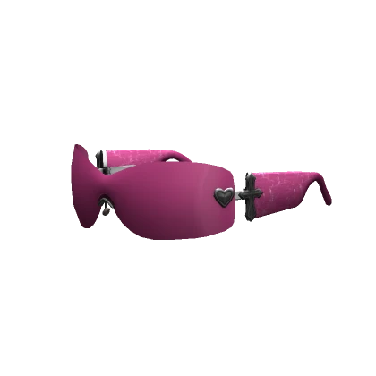 Pink Y2K Hyperheart Glasses