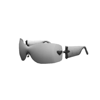 White Y2K Hyperheart Glasses