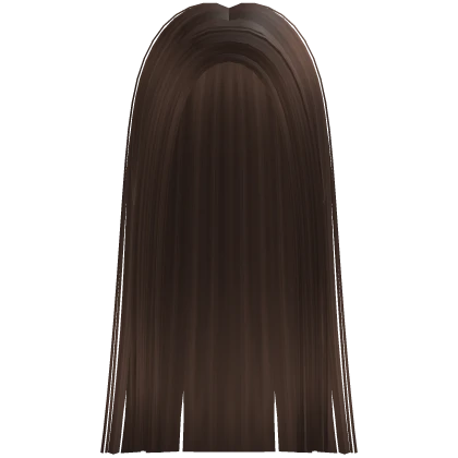 Brown Long Straight Slick Tucked Hime Girl Hair