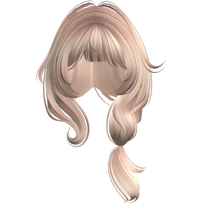 Cute Cottage Core Messy Fluffy Pigtail (Platinium)
