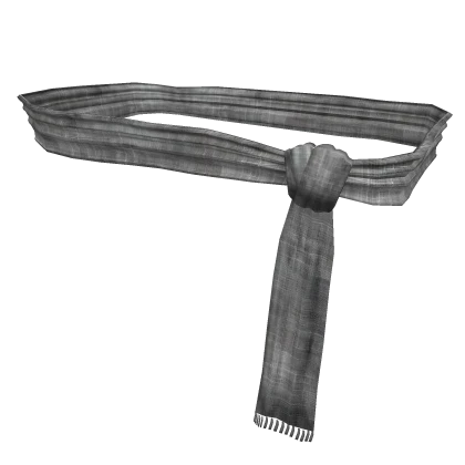 [1.0] Stylish Fringed Gray Scarf Tie