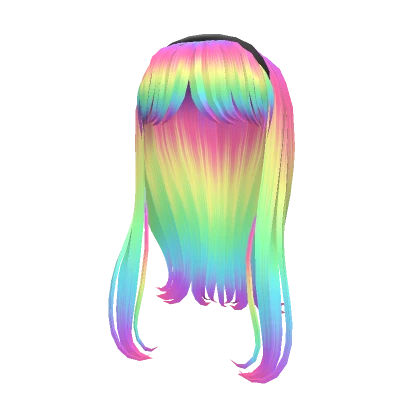 Buttercup Bangs Hair - Rainbow