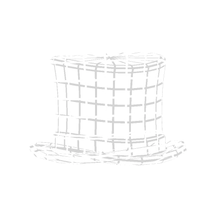 White Hacker Wireframe Top Hat