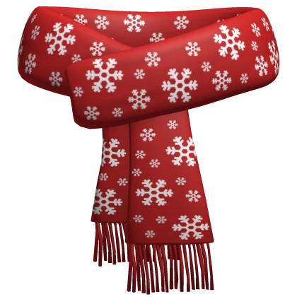 Snowflake Red Scarf