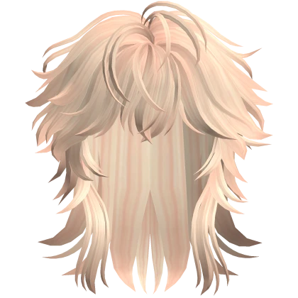 Messy Y2K Short Wolf Cut Hair - Blonde