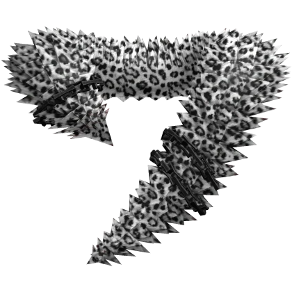 Snow Leopard Chained Neck Fur Boa