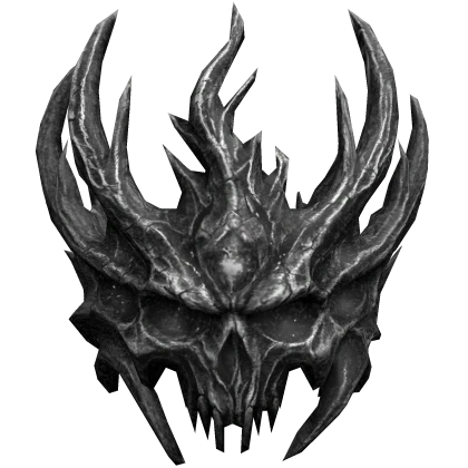 Black Silver Fiery Ancient Skull Crown