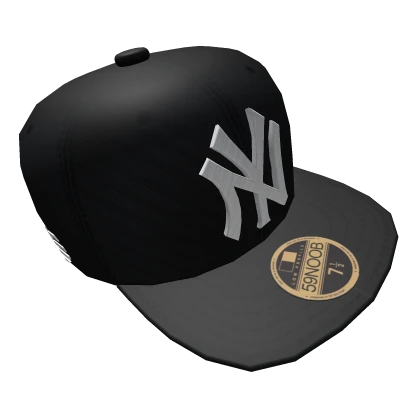 Sideways Black NYC Baseball Cap