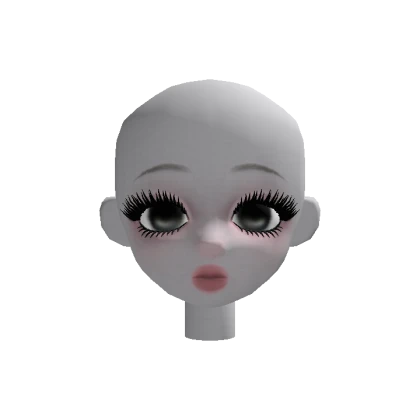 Ghost girl doll head v3 (dark black)