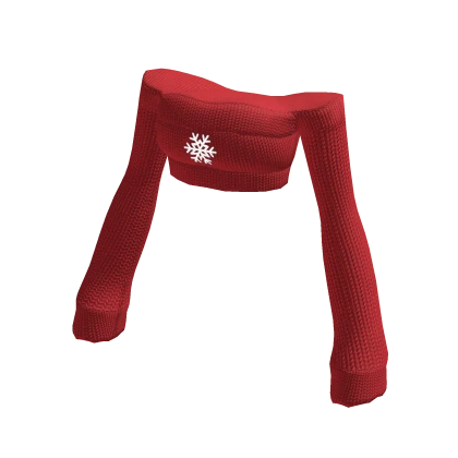 Christmas Crop Sweater Red Snowflake