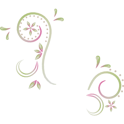 2000s Pink green ombre Tropical Floral Aura