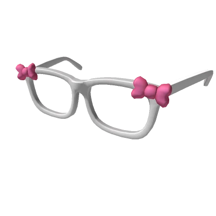 Cute Emo Glasses White and Pink