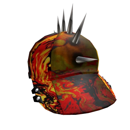 Orange fire spiky punk cap