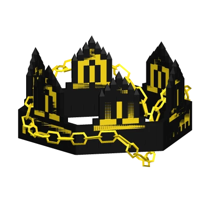  [GLITCH] Yellow Chained Animated 8-Bit Crown