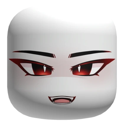 Cute Vampire Boy Face - White