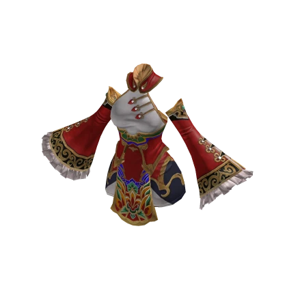  ✨Asian Opera Blossom Butterfly Sleeve Dress-Red