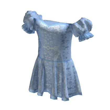 Light Blue Ruffled Dress