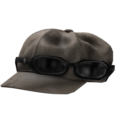 Tan Vkei Japanese Tilted Cap with glasses
