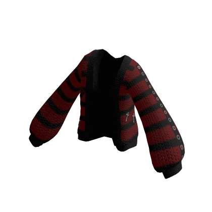 Oversized Red / Black Striped Y2k