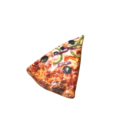 Realistic pizza slice