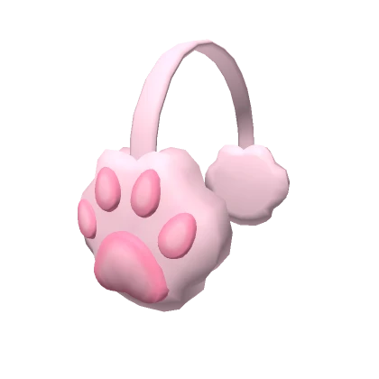 ♡ kawaii kitty paw earmuffs pink