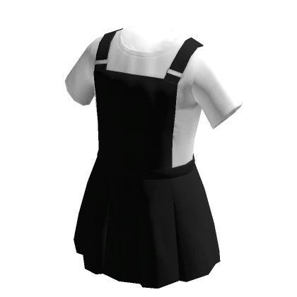 Black Simple Overall Dress