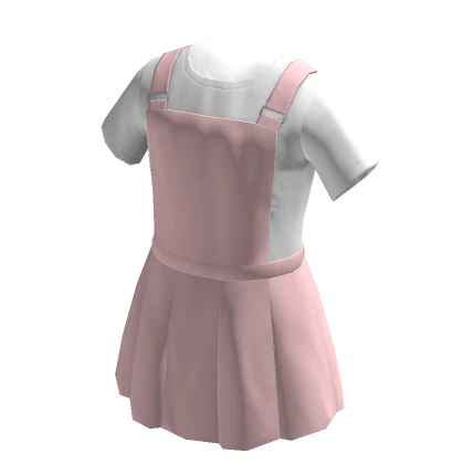 Pink Simple Overall Dress