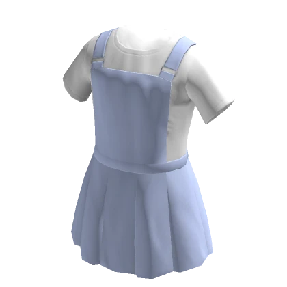 Blue Simple Overall Dress